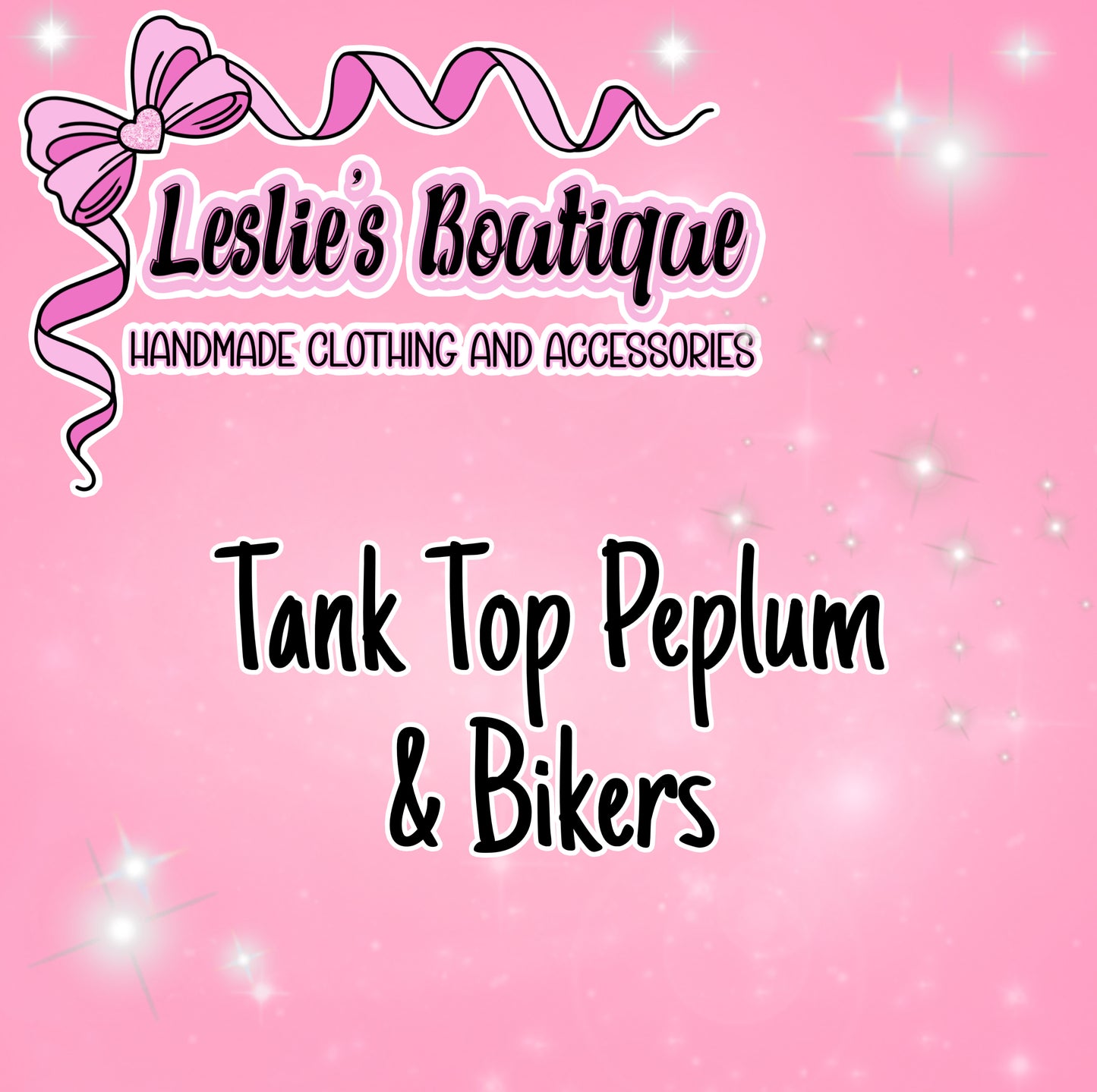 Custom tank top peplum and biker bundle