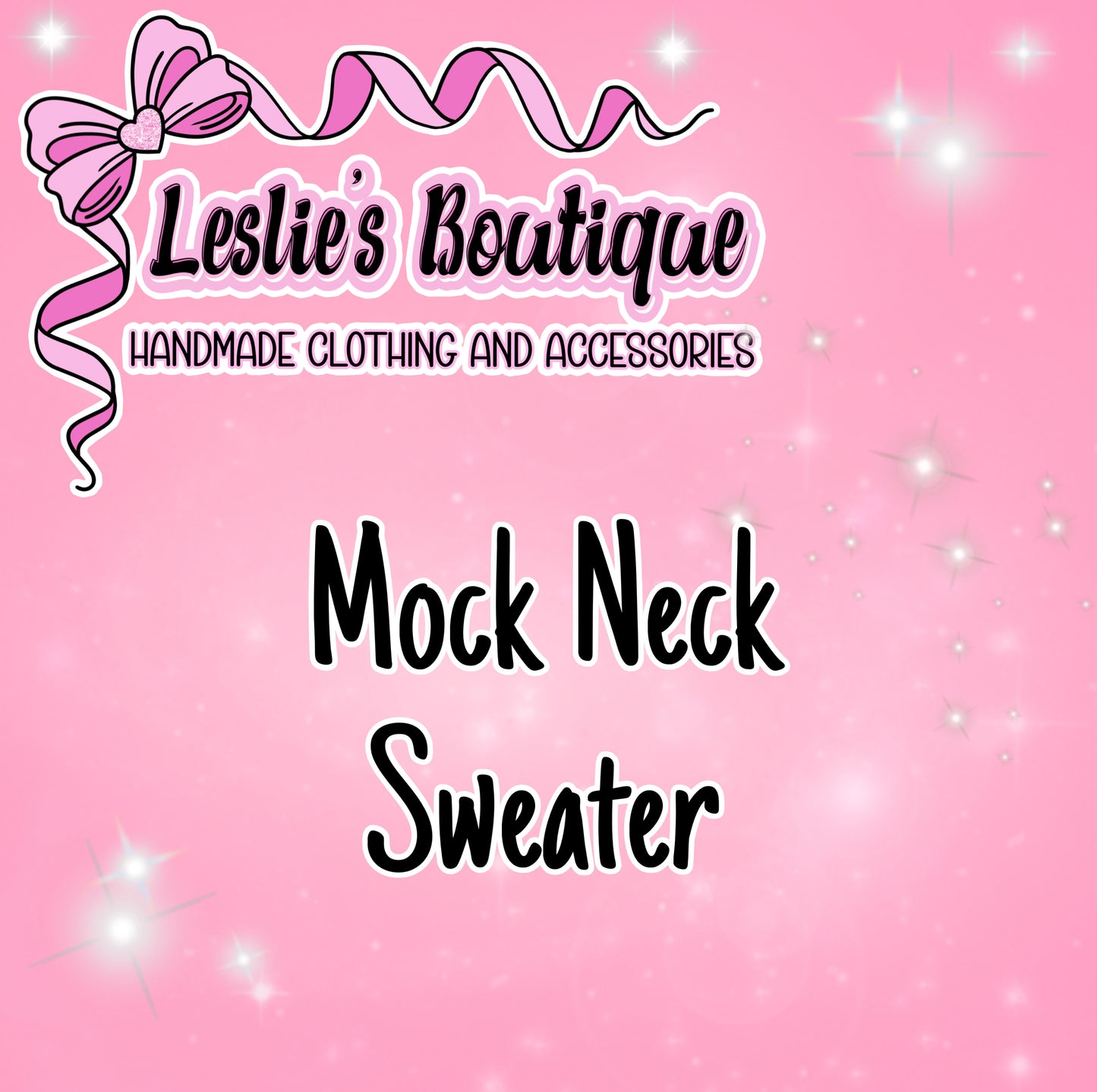 Custom mock neck sweater