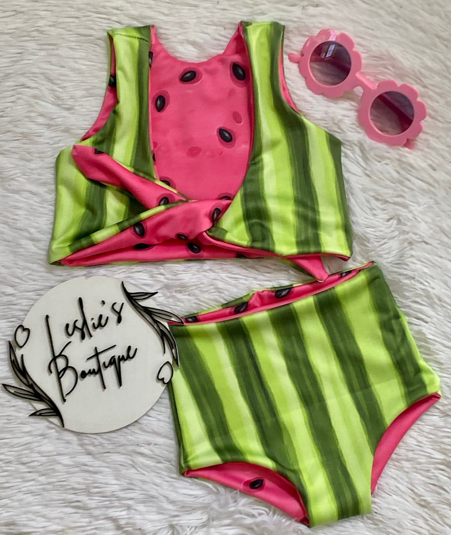Watermelon reversible bathing suit