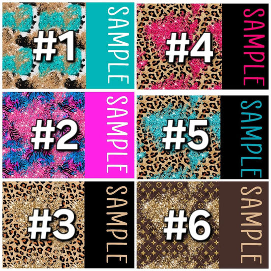Animal print bows