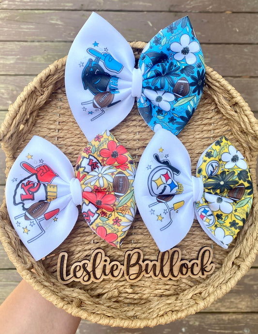 Football puff bows