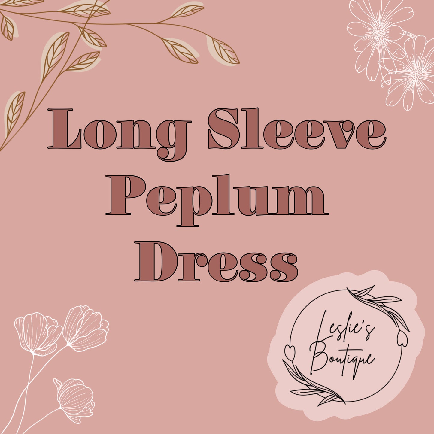 long sleeve peplum dress