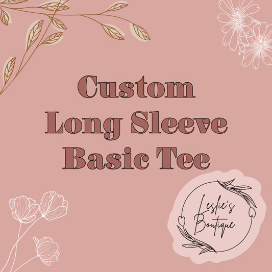 Custom long sleeve basic tshirt