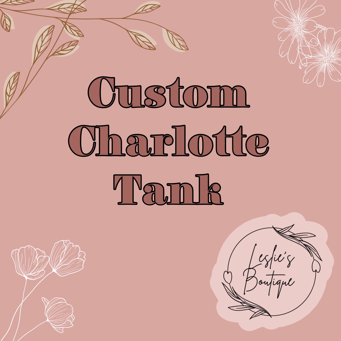 Custom charlotte off shoulder tank top
