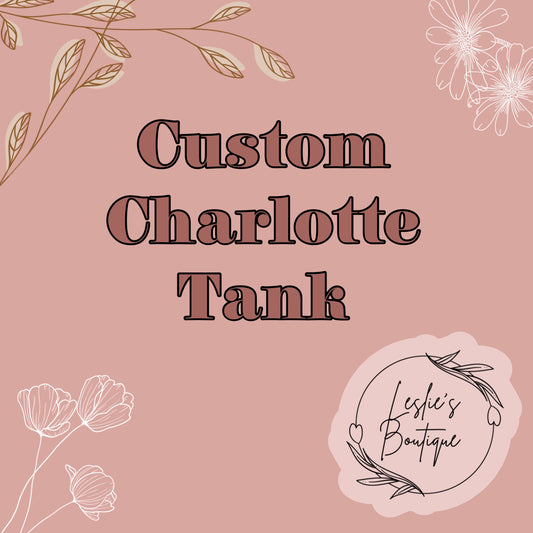 Custom charlotte off shoulder tank top