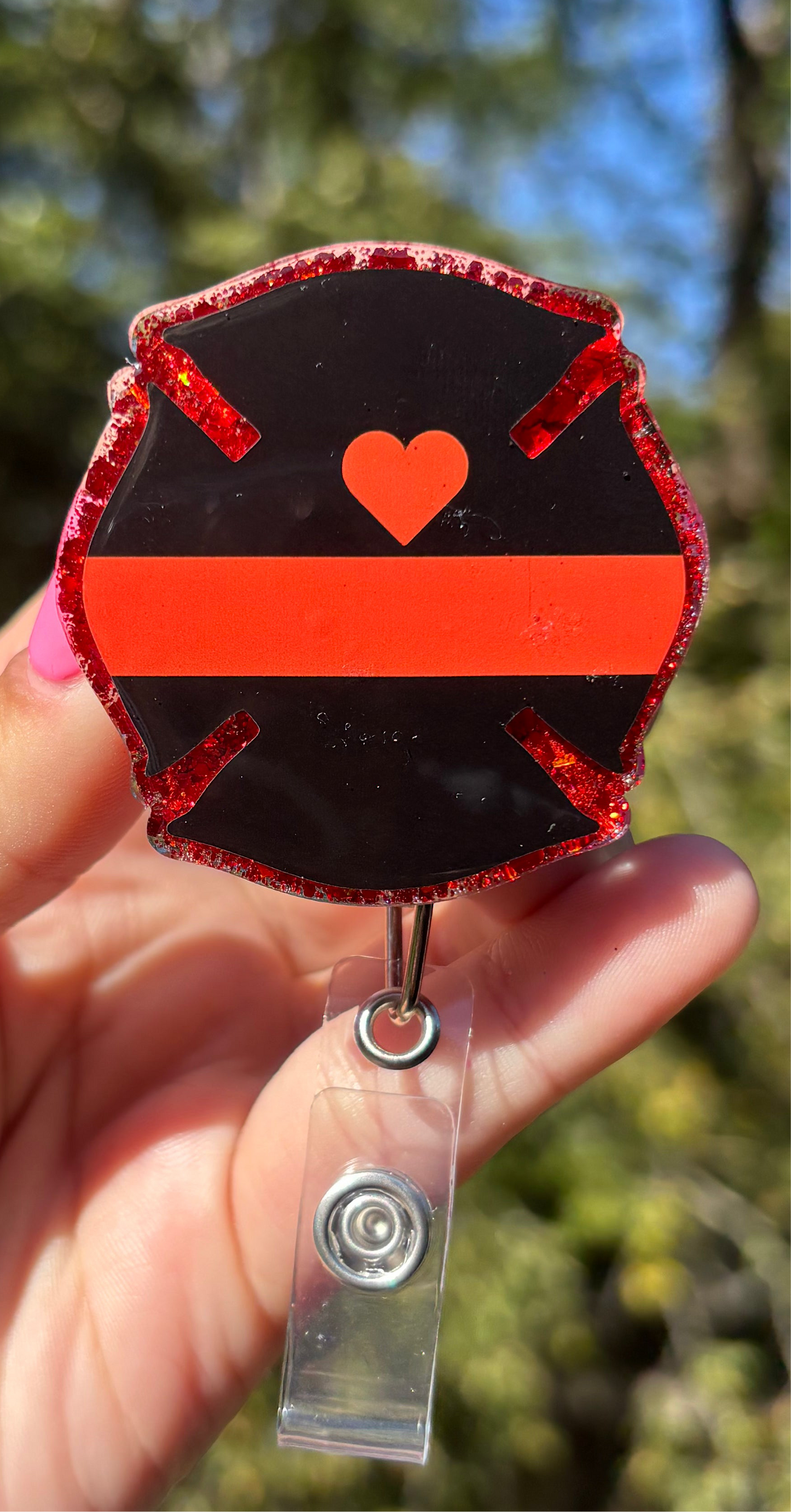 Thin red line badge reel
