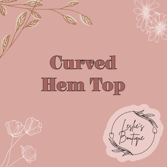 Curved hem short sleeve shirt