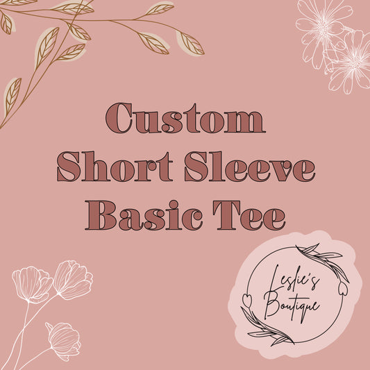 Custom basic short sleeve tshirt