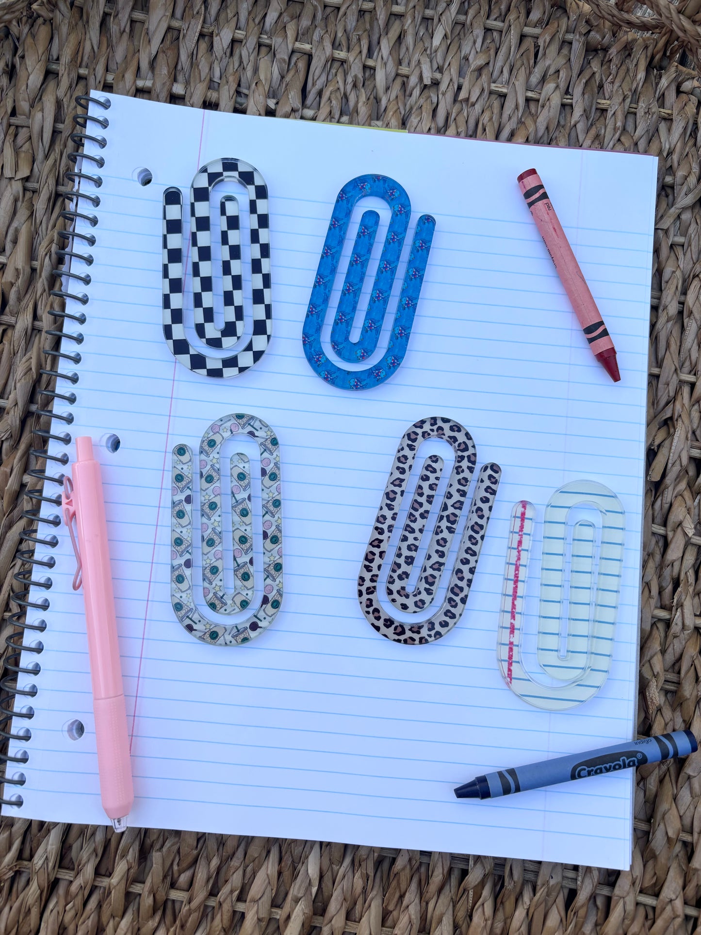 Acrylic paperclips
