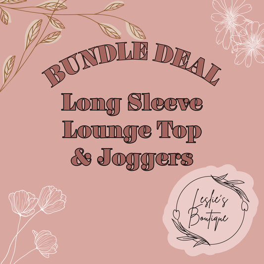 Lounge top long sleeve and joggers bundle