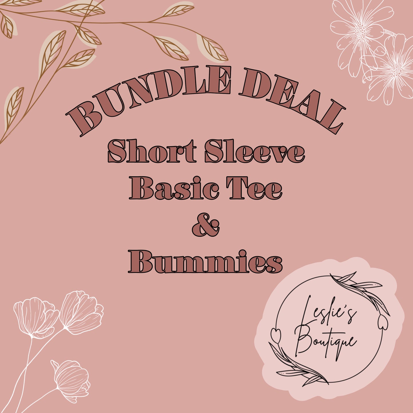 Basic t-shirt short sleeve and bummies bundle