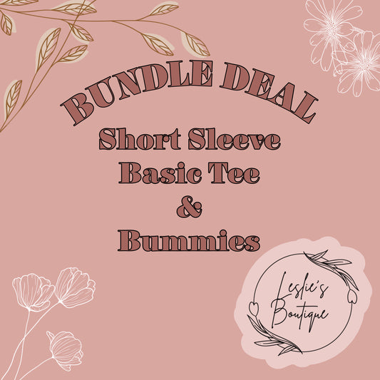 Basic t-shirt short sleeve and bummies bundle