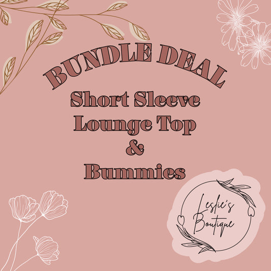 Lounge top short sleeve and bummies