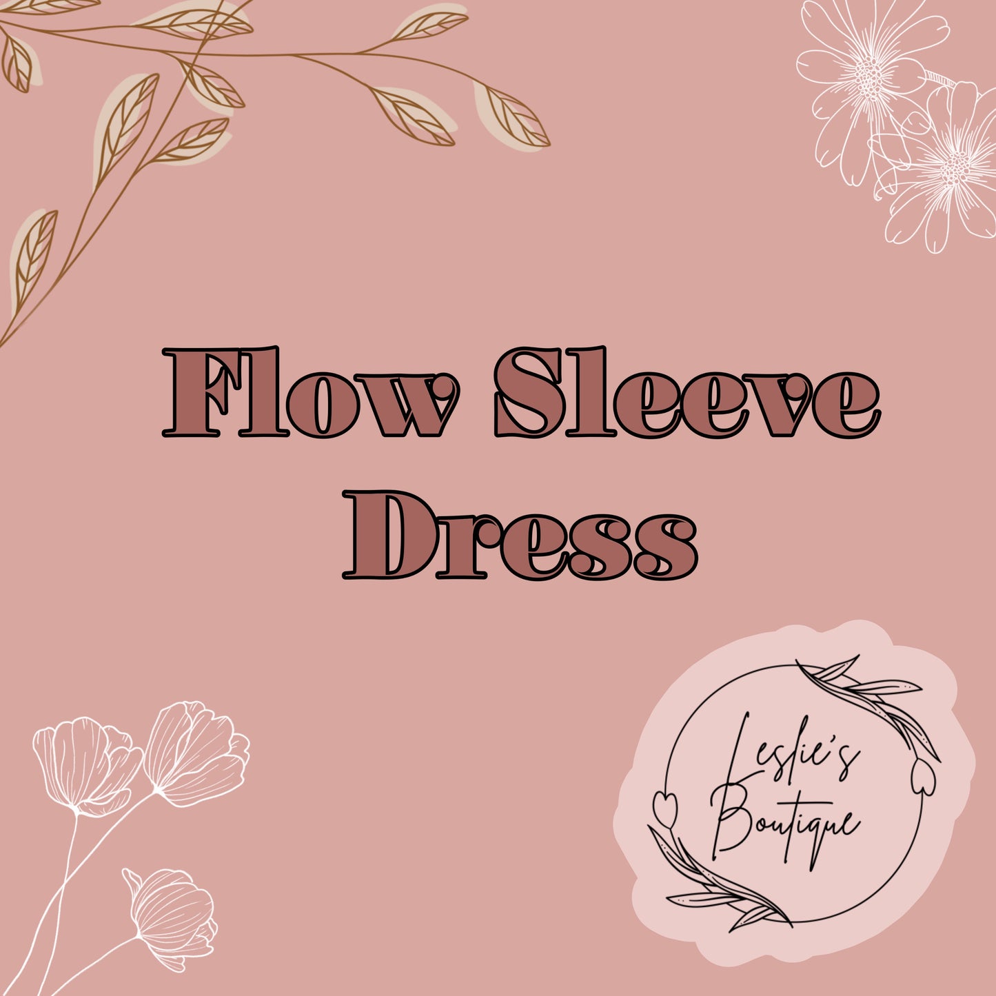 Flow sleeve dress