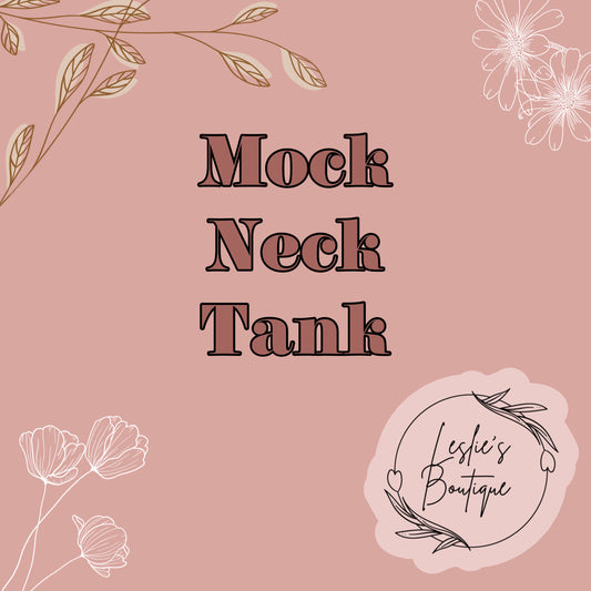 Mock neck tank
