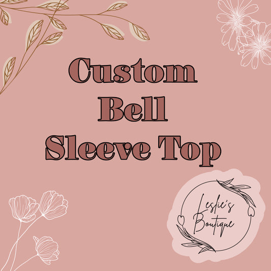 Custom bell sleeve crop top