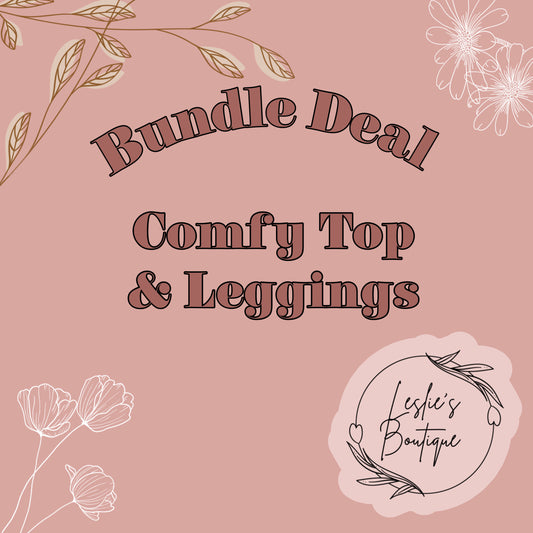 Comfy top and leggings bundle