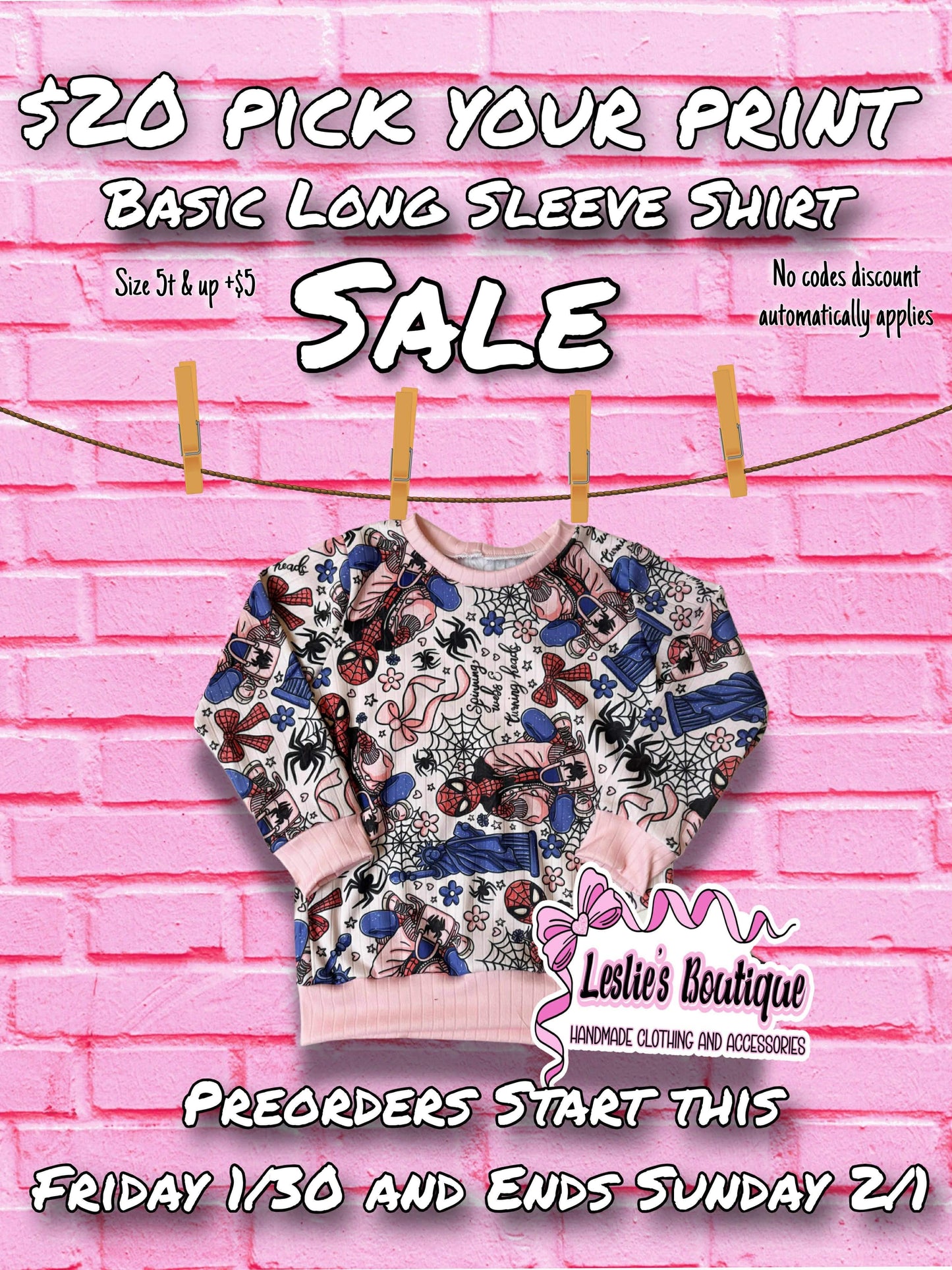 $20 sale LS basic long sleeve shirt
