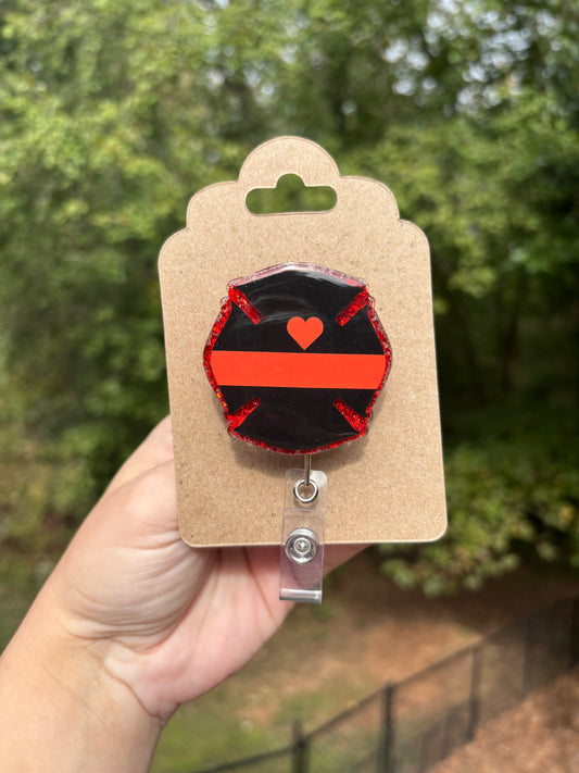 Thin red line badge reel