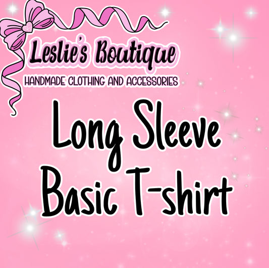Custom long sleeve basic tshirt