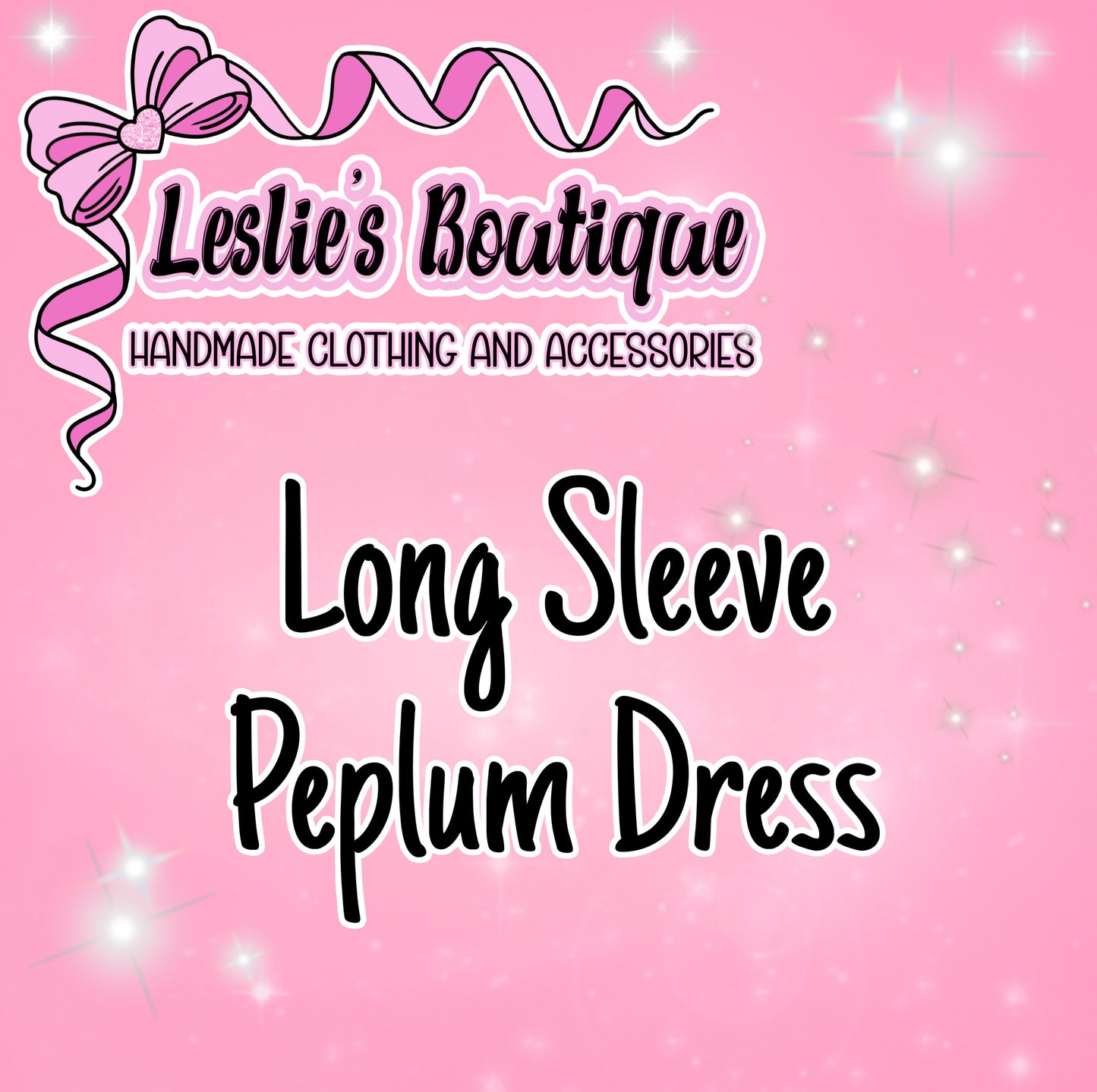 Custom long sleeve peplum dress
