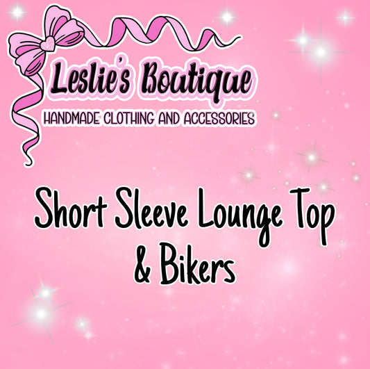 Custom Lounge top short sleeve and biker bundle