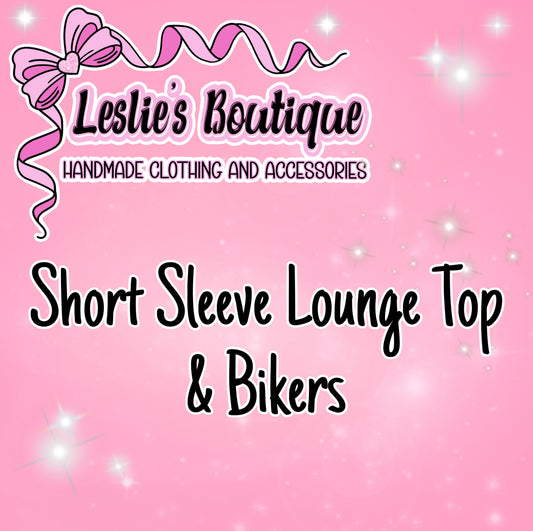 Custom Lounge top short sleeve and biker bundle