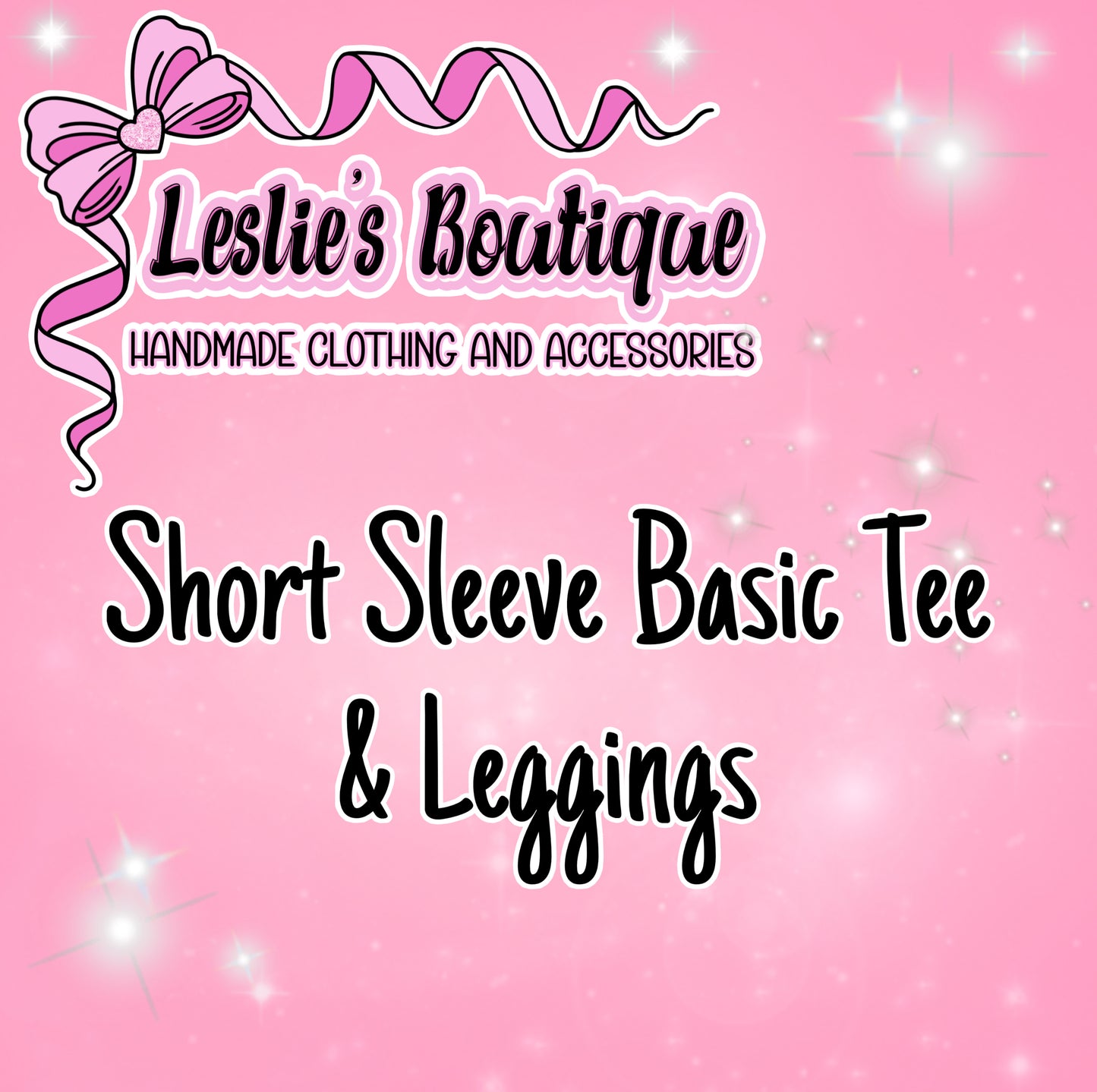 Custom basic t-shirt short sleeve and leggings bundle
