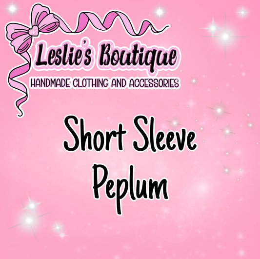 Custom short sleeve peplum