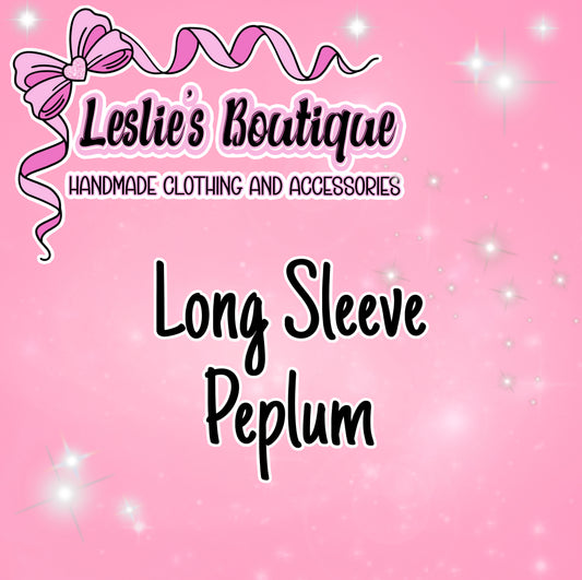 Custom long sleeve peplum