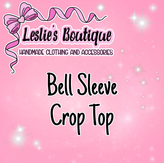 Custom bell sleeve crop top