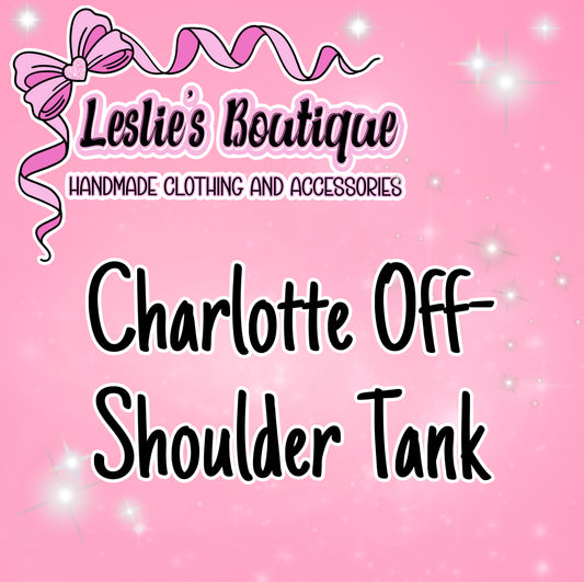 Custom charlotte off shoulder tank top