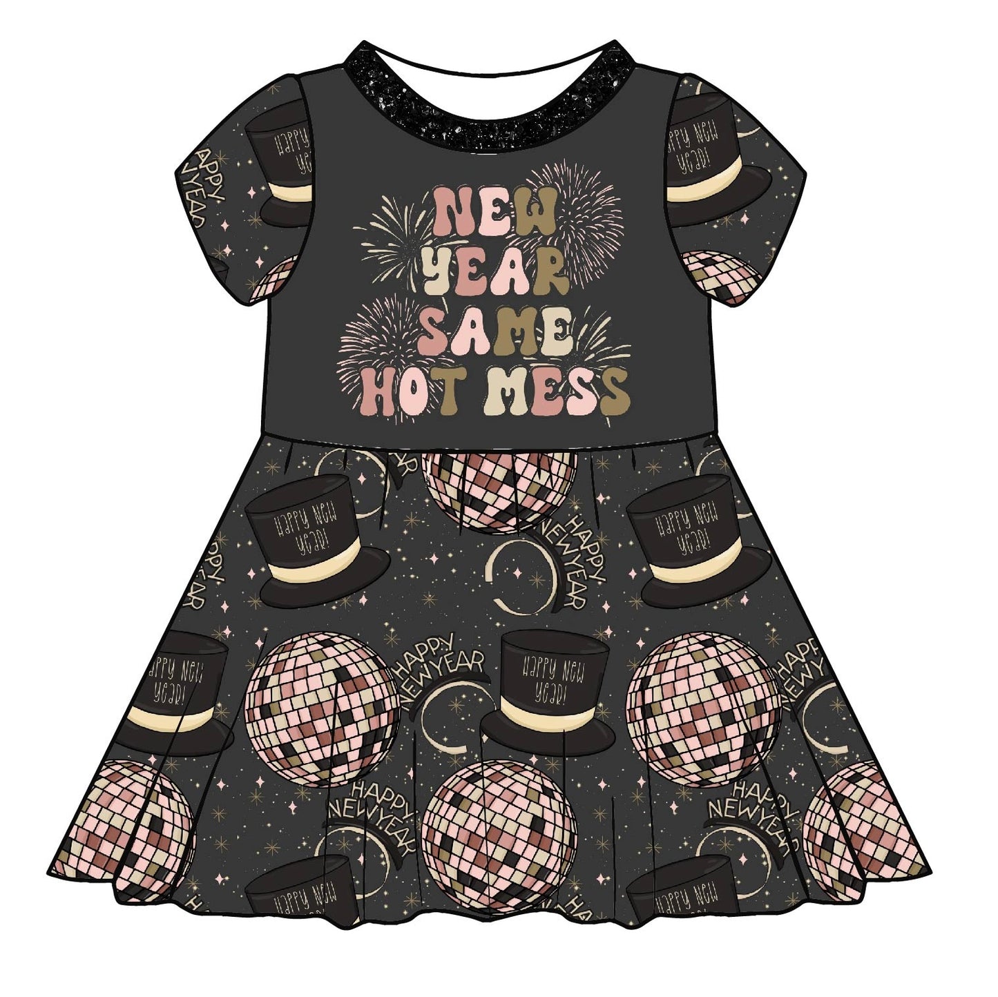 Copy of New year same hot mess- peplum dress
