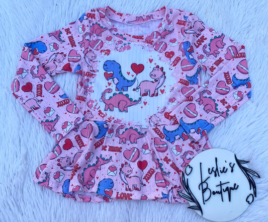 Dino long sleeve peplums