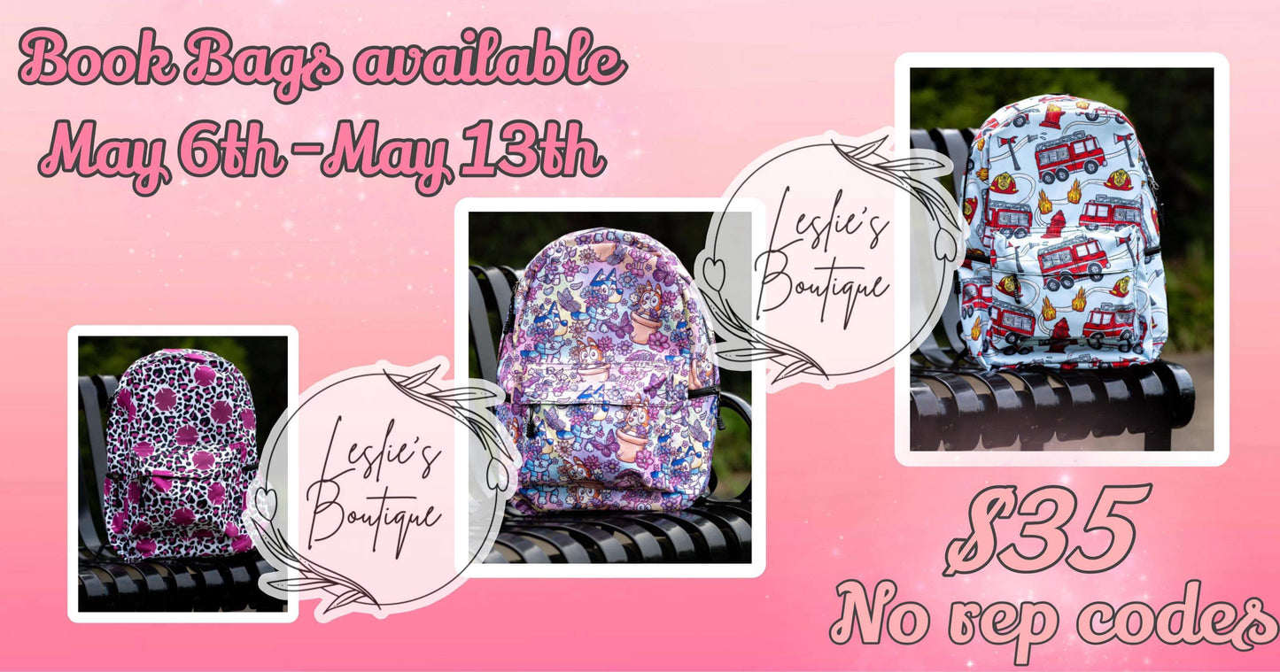 BOOKBAG PRE ORDER- NOT REP CODES
