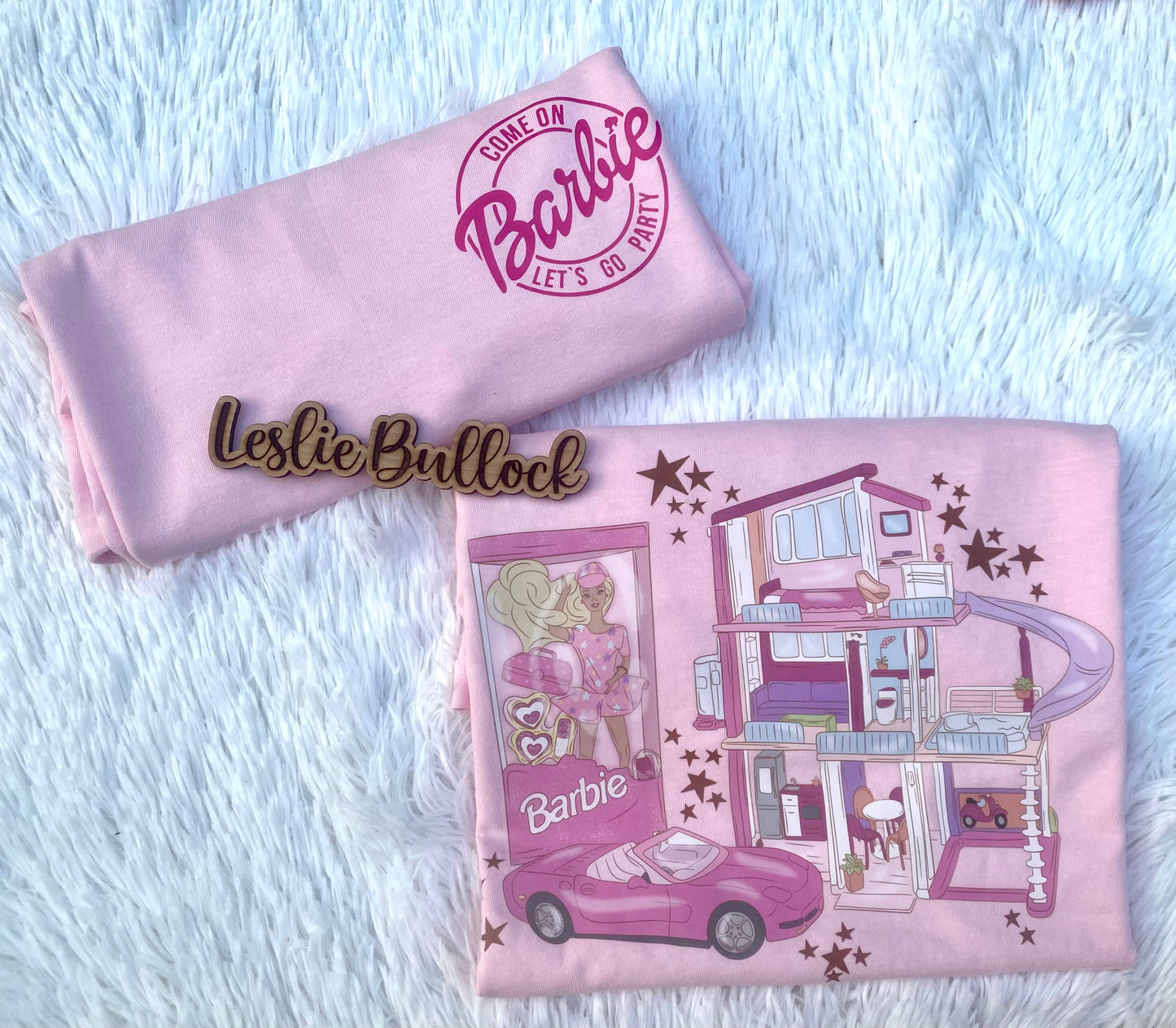 Dollhouse shirt design on front and back