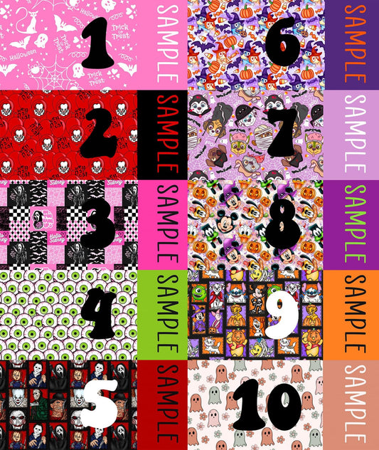 Custom name halloween bows on black nylon