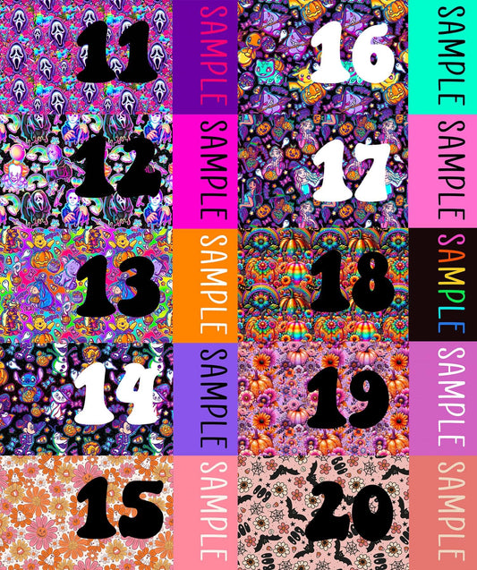 Custom name halloween bows on black nylon