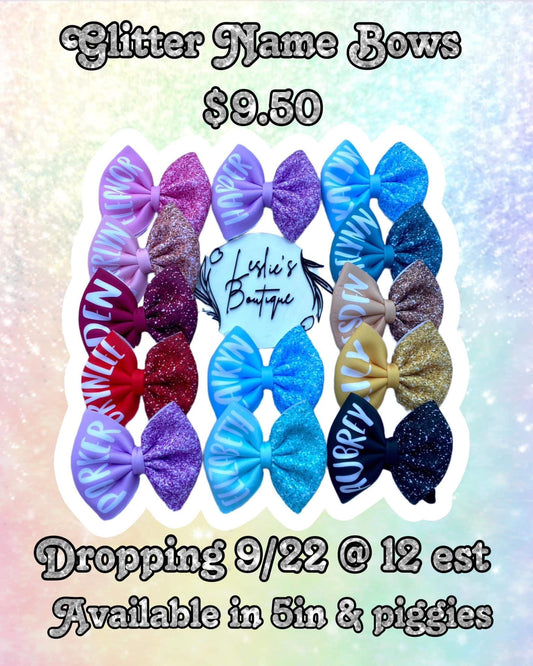 Custom name bows- 5 inch bows