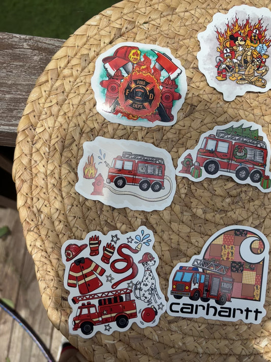 Firetruck stickers