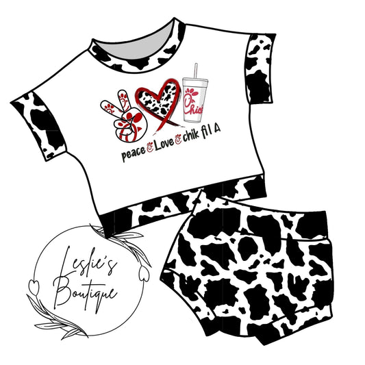 Cow print outfit