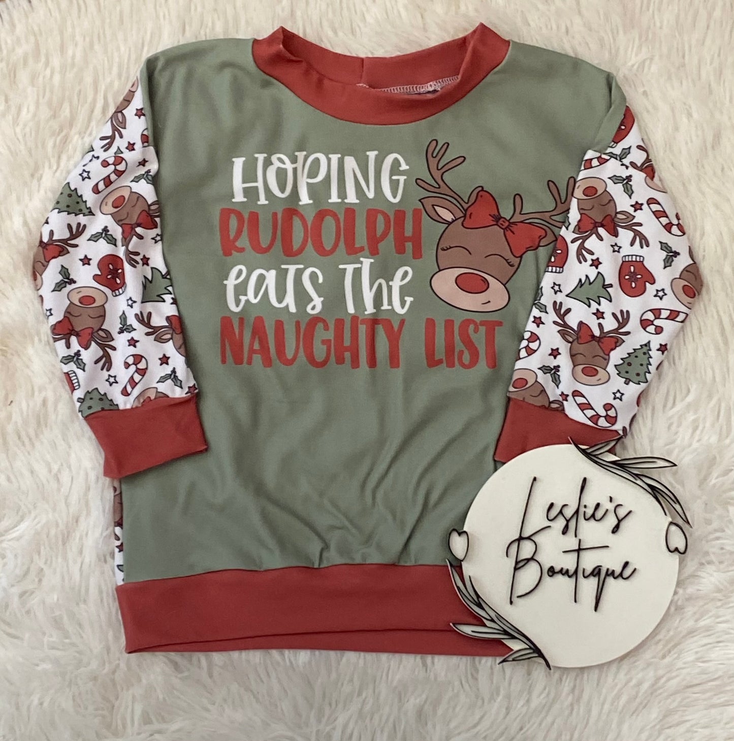 Christmas long sleeve lounge top