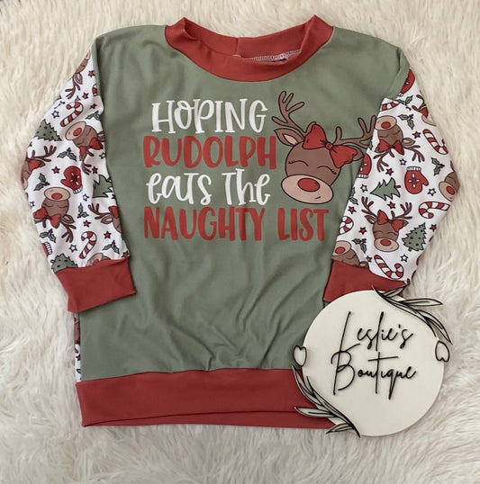 Christmas long sleeve lounge top