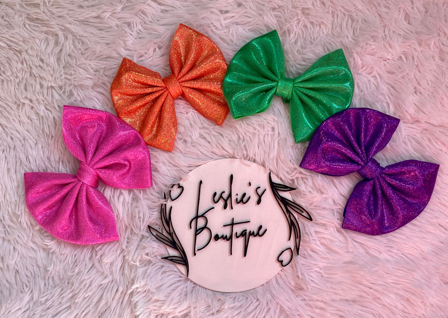 5 INCH GLITTER BOWS