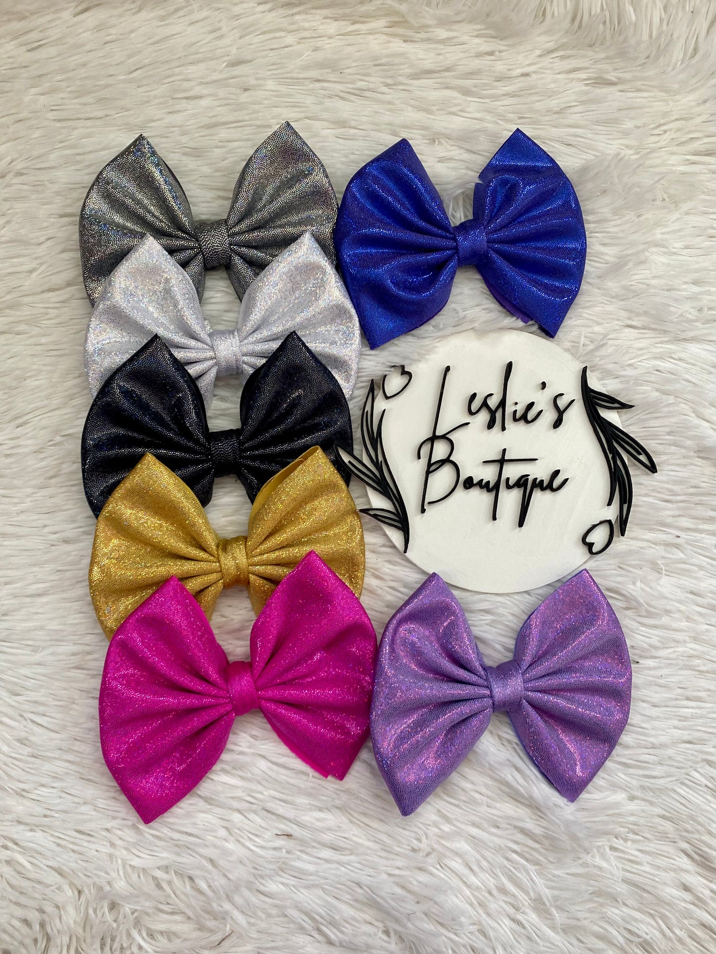 5 INCH GLITTER BOWS