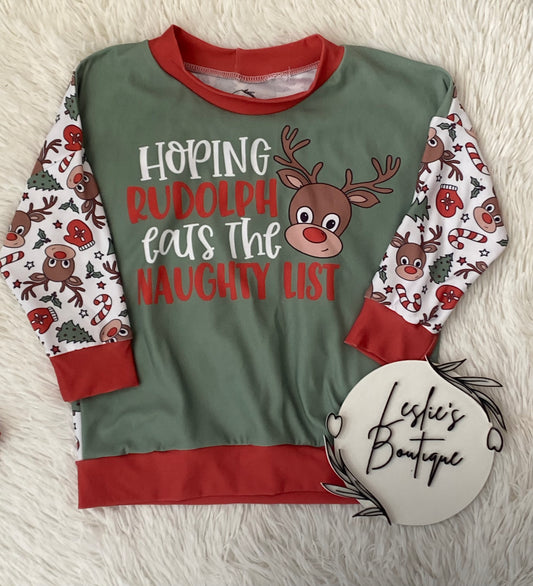 Christmas long sleeve lounge top