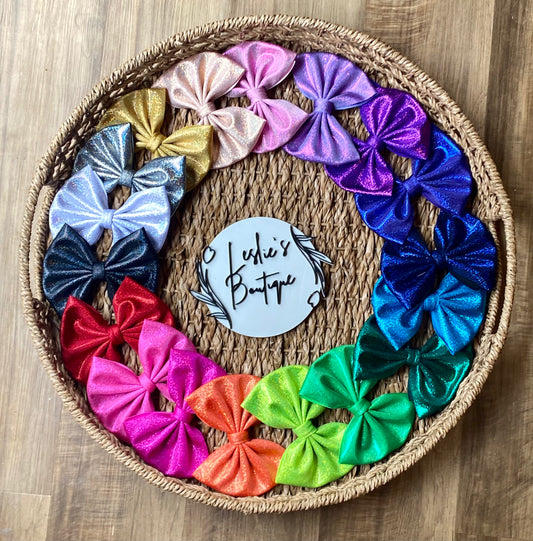 5 INCH GLITTER BOWS