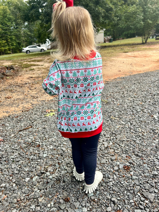 Christmas long sleeve lounge top
