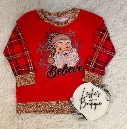 Christmas long sleeve lounge top
