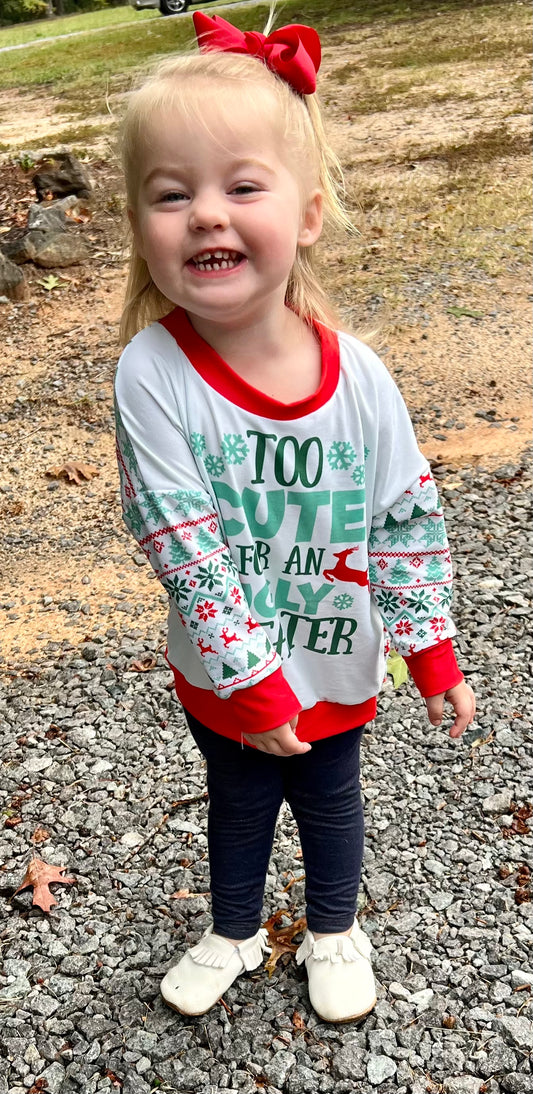 Christmas long sleeve lounge top